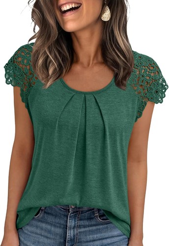 Women lace pleated - lace, short