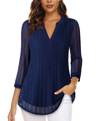 Timeson work blouses dark blue - timeson,
