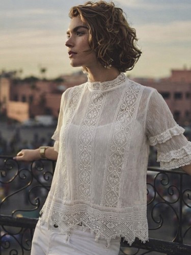 Large anthropologie white - large, mesh