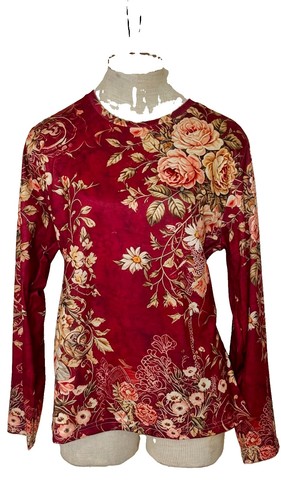 Nwot red burgundy floral - nwot, long